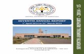 SEVENTH ANNU - Central University of Karnataka Reports/2014-15.pdfSEVENTH ANNU AL REP OR T – 2014 - 15 ... School of Undergraduate Studies ... Dean, Schools of Physical Science,