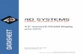 3.2” microLD PIASO Display - cdn.sparkfun.comcdn.sparkfun.com/datasheets/LCD/Color/uLCD-32PTU-Datasheet-REV1… · 3.2” microLD PIASO Display µL D-32PTU ... animations and movie