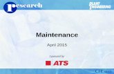 Maintenance - plantengineering.com · plant automation systems receive more maintenance support than fluid power systems, ... believe that maintenance as a whole is a cost ... or