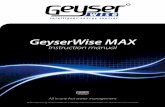 GeyserWise MAX - KZN Solar - HOME · GeyserWise MAX All in one hot water ... Can be connected to your home alarm and trigger your home alarm when a water leak is ... • Risk of fire