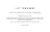 TELUS COMMUNICATIONS COMPANY - Industry … COMMUNICATIONS COMPANY Reply Comments for PROPOSED REVISIONS TO THE FRAMEWORKS FOR MANDATORY ROAMING AND ANTENNA TOWER AND SITE SHARING