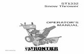 ST1332 Snow Thrower - John Deeremanuals.deere.com/cceomview/MTF031073L_19/Output/... · ST1332 Snow Thrower MTF-031073L OPERATOR’S MANUAL. ... this manual, compare the illustrations