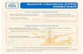 Spanish Literature (LT33)literature.ucsd.edu/ugrad/majors-minors/_files/lt33-checklist.pdf · Spanish Literature (LT33) DEGREE HEK. Lower Division Requirements. LTSP 50A LTSP 50 LTSP