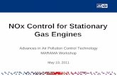 NOx Control for Stationary Gas Engines - MARAMA End Applications in Power Plants, Waste Incinerations Standard SINOx ® or Coated Catalyst 550 C Ethanol SCR NOx Performance E85 …