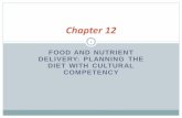 FOOD AND NUTRIENT DELIVERY: PLANNING THE …12...FOOD AND NUTRIENT DELIVERY: PLANNING THE DIET WITH CULTURAL COMPETENCY 1 Chapter 12 Objectives 2 Discuss the DRIs and be able to differentiate
