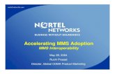 Accelerating MMS Adoption - cdg.org Pra… · Ruchi Prasad Director, Global CDMA Product Marketing. Agenda ... WAP MMS Email. Driving MMS Interoperability