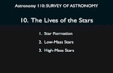 10. The Lives of the Stars - ifa.hawaii.edubarnes/ast110/Starlife.pdf10. The Lives of the Stars 1. Star Formation 2. ... Rotation presents a barrier to star formation; ... c. Death