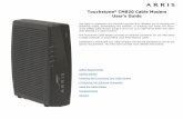Touchstone CM820 Cable Modem User's Guide · to lightning strikes, ... piece of coax cable (with connectors); ... Modem, you need to obtain two drywall anchors or wood screws. See