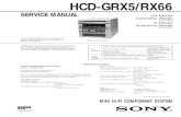 HCD-GRX5/RX66 - Diagramas dediagramas.diagramasde.com/audio/Sony HCD-GRX5_RX66.pdf · HCD-GRX5/RX66 HCD-GRX5/RX66 is the Amplifier, CD player, ... MHC-GRX5/RX66. Photo: HCD-RX66 Dolby