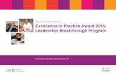 Cisco & LIW Submission for Excellence in Practice Award ...liw3.com/.../06/...Award-Submission-2015-Cisco-LIW.pdf · Excellence in Practice Award 2015: Leadership Breakthrough Program