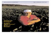 Monsanto Company 2001 Annual Report · 1 Deliver on promises In 2001, Monsanto achieved positive free cash ﬂow and increased earnings. 8 Sustain strong performance Monsanto is applying