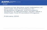 Protocol for Review and Validation of Alternate Test …€¦ ·  · 2016-03-24Protocol for Review and Validation of ... 1.2 Tiered System for Validation of Alternate Test Procedures