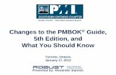 Changes to the PMBOK Guide, 5th Edition, and What You ...kenanaonline.com/files/0071/71954/Changes to the... · Changes to the PMBOK® Guide, 5th Edition, and What You Should Know