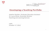 Developing a Teaching Portfolio - McGill University · Developing a Teaching Portfolio ... I still received overall high ratings for this ... rubric for evaluating philosophy ...
