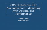 COSO Enterprise Risk Management – Integra5ng with … · risk and performance 17 Is the risk assumed by the entity, when setting performance targets, understood? What assumptions