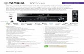 AV Receiver RX-V483 NEW PRODUCT BULLETIN - Datatailmedia.datatail.com/docs/specs/412149_en.pdf ·  · 2017-03-03† Ability to change HDMI input while in Standby Through mode †