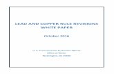 Lead and Copper Rule Revisions White Paper and Copper Rule Revisions White Paper October 2016 3 I. Executive Summary Exposure to lead is known to present serious health risks …