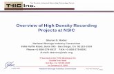 Overview of High Density Recording - THIC · National Storage Industry Consortium Page 1 Presented at the THIC Meeting at the DoubleTree Hotel Del Mar, CA 92130-2539 on January 18,