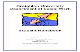 Department of Social Work - Creighton University€¦ · ... 4 Faculty and Staff ... child welfare, family intervention, ... Social Welfare, Economics Politics and Social Welfare,