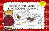 Common Core Words in Text Alluding to Mythological characters · Words in Text Alluding to Mythological characters Common ... In the case of this lesson, ... An airline company is