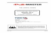 INSTRUCTION AND PARTS MANUAL MODEL M12 - TWG · INSTRUCTION AND PARTS MANUAL THE LOGICAL CHOICE TWG Canada LANTEC and Pullmaster Brands ... Do not jerk the winch. Always smoothly