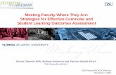 Meeting Faculty Where They Are: Strategies for Effective ... Handouts/CS-175_Chamely-Wiik.pdf · Strategies for Effective Curricular and Student Learning Outcomes Assessment ... The