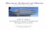Bienen School of Music Guitar 12 ... Piano Pedagogy Composition 16 ... The Bienen School of Music is not responsible for any expenses