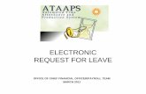 ELECTRONIC REQUEST FOR LEAVE - US Department of … Electronic... · electronic request for leave office of chief financial officer/payroll team march 2011