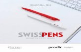 PROMOTIONAL PENS - Swiss made pens · SwissPens is the official supplier of the two brands of promotional pens ... to propose wider and different ... Our team works tirelessly to
