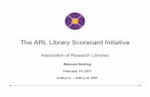 The ARL Library Scorecard Initiative - libqual.org ARL Library Scorecard Initiative ... Library Performance in the Digital Age," Tempe, ... Strategy Maps© 2004, Robert S. Kaplan