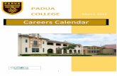 Career Calendar - Padua College · GriffithBUSINESS Ambassadors Program Workshop at Griffith University, ... (UMAT) registrations close ...  6th Aug