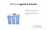 Installation, Operation, and Maintenance Manual Aquapurion ... Installation and... · Installation, Operation, and Maintenance Manual Aquapurion 600 GPD Line Pressure Reverse Osmosis