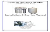 Installation & Service Manual - Afwfilters.com · Reverse Osmosis System with Permeate Pump. Installation & Service Manual. 2261 Schoenchen Rd. Pfeifer, KS 67660 . . 785-735-9769