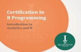 Certification In R Programming - Imarticus Learning · Analytics Services and Pharma lead the pack in the highest ... Data Analyst Strategy Analyst Cost ... Oracle, IBM, Teradata,