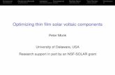 Optimizing thin ﬁlm solar voltaic components thin ﬁlm solar voltaic components ... The layers are combined by marching using a splitting into ... 400 500 600 700 800 900 1000 1100