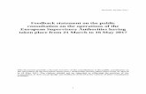 Feedback statement on the public consultation on the ... · Feedback statement on the public consultation on the operations of the European Supervisory Authorities ... With respect