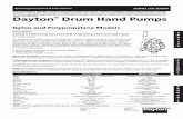 Dayton® Drum Hand Pumps - Grainger Industrial · Form 5S6700 Printed in India 09701 Version 0 LUB200 09/10 Form # 595 Description Dayton thermoplastic piston hand drum pumps are
