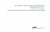 Color Deconvolution Algorithm User's Guidetmalab.jhmi.edu/aperiou/userguides/Color_Decon.pdf · Color Deconvolution Algorithm User’s Guide 1 Introduction This chapter introduces