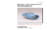 Rosemount 444 Alphaline Temperature Transmitters - … · Section 1-1 1 Introduction OVERVIEW This manual is designed to assist in installing, operating, and maintaining Rosemount®
