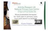 Musculoskeletal therapies for neck pain in primary care ... · Pulsed Shortwave Diathermy (with advice ... Patient satisfaction was in favour of MT ... Arthritis Research UK National