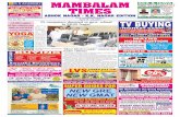 MAMBALAMmambalamtimes.in/admin/pdf/1492252135.16.04.2017.pdf · Rotary Club of Madras Vadapalani, Ford Mot- ... No phone calls or personal visits will be enter- ... (Pay Cell) Department,