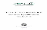 FCAT 2.0 2010 Mathematics Test Item Specifications ... of Test Items ... FCAT 2.0 Mathematics Test Item Specifications, ... boldface type should be used to emphasize key words in GR