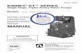 Single Stage, Triplex Rotary Piston Pumps Models … Stage, Triplex Rotary Piston Pumps Models KT-150 KT-300 KT-500 KT-850 INSTALLATION OPERATION MAINTENANCE REPAIR MANUAL WARNING