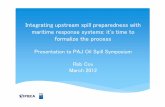 Integrating upstream spill preparedness with maritime ... · Integrating upstream spill preparedness with maritime response systems: it's time to formalize the process ... •NORSOK
