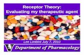 Receptor Theory: Evaluating my therapeutic agent€¦ · antacids chelators resins Enzymatic Actions digestive ... Cell Surface Receptors: A short course on theory and methods. Lee