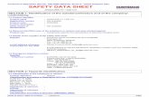SAFETY DATA SHEET - Farnell element14 · 1.3 Details of the supplier of the safety data sheet ... 1.2 Relevant identified uses of the substance or mixture and ... Loosen tight clothing