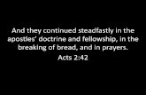 And they continued steadfastly in the - Leaving Laodicea · And they continued steadfastly in the apostles’ doctrine and fellowship, ... destruction or peril, make whole) from