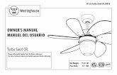 OWnEr'S ManuaL ManuaL dEL uSuariO - … Swirl CFL-WH10 OWnEr'S ManuaL ManuaL dEL uSuariO Turbo Swirl CFL Please write model number here for future reference: / Por favor, incluya el