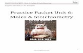 PracticePacket((Unit6: Moles(&(Stoichiometry · PracticePacket((Unit6: Moles(&(Stoichiometry(( (( ( ( ... Ionic! Compound! Cation! (+!ion)! Anion! ... Synthesis:( ( A+"2B"!!AB 2