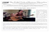 The Folk Club of Reston/Herndon Folk Club of Reston/Herndon Preserving the traditions of Folk Music, Folk Lore, and Gentle Folk Ways  Volume 33, Issue ...